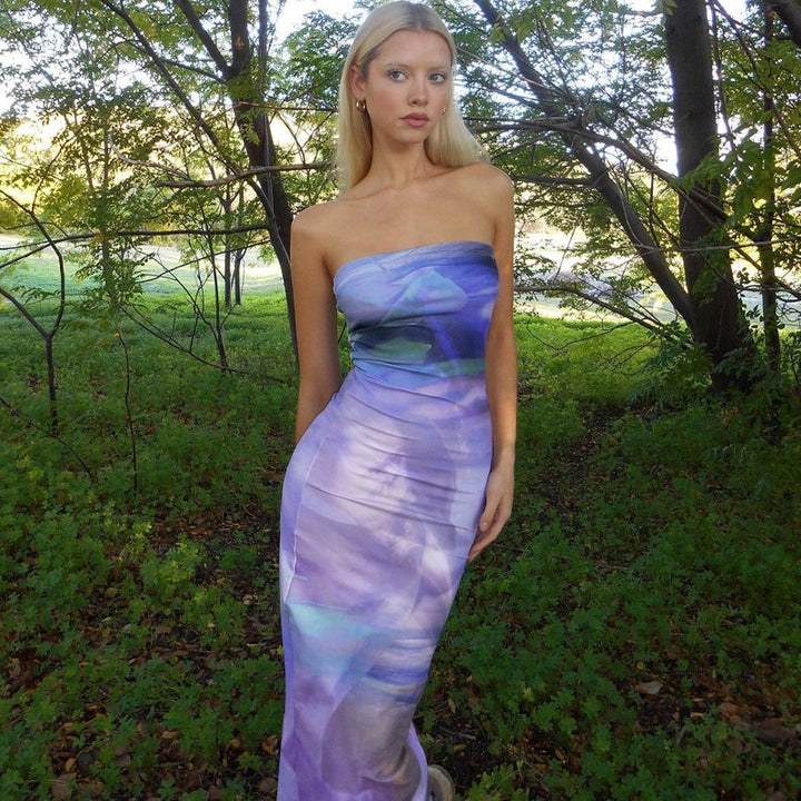 Dame Elegant Strapless Maxikjole Stilla