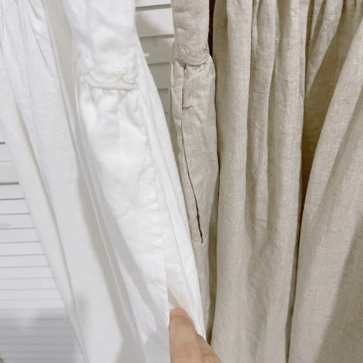 Dame Broderet Flydende Bluse med Spidsbesætning Stilla