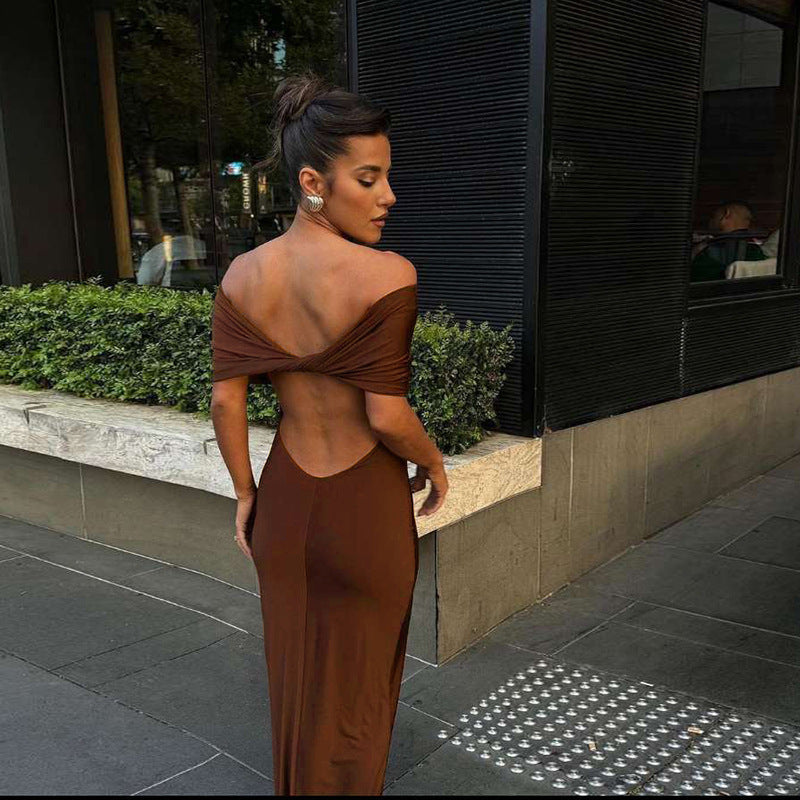 Dame Off-Shoulder Maxikjole Skovae