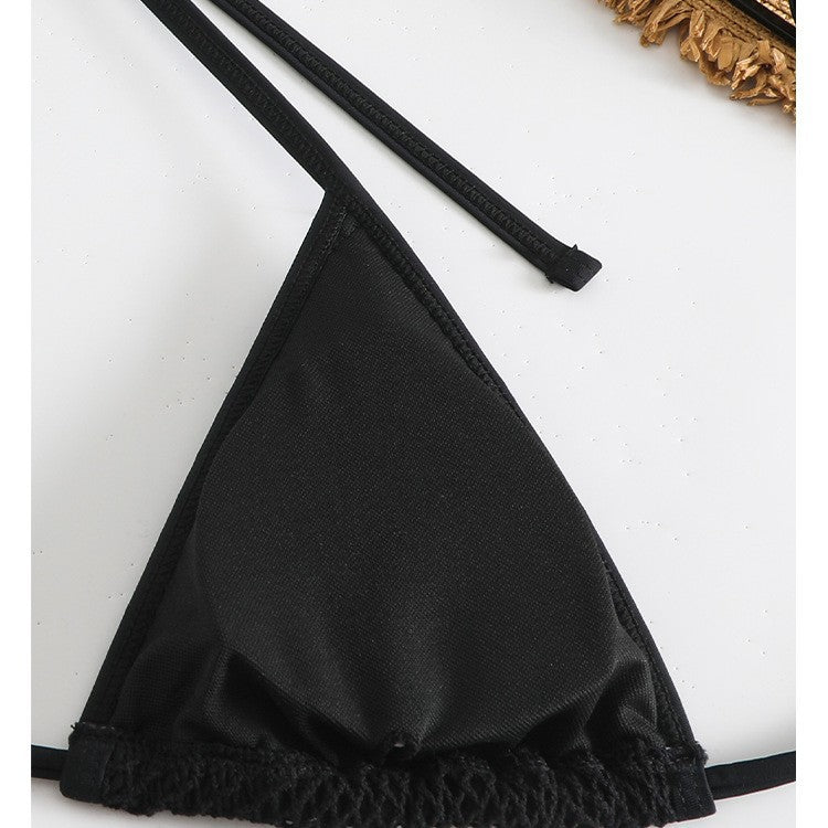 Dame Bikini-sæt med elegant netdesign og justerbare stropper Stilla