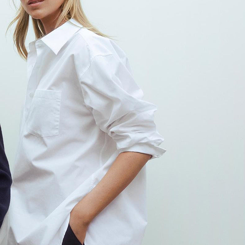 Dame skjorte med oversized snit og komfortable ærmer Stilla