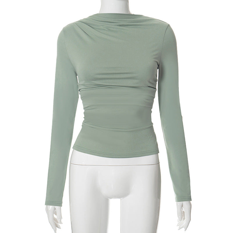 Femme Raffung Langærmet Stretch Top Stilla