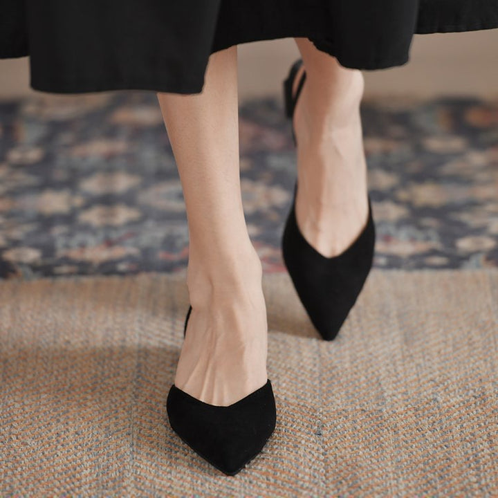 Dame elegante Slingback Pumps med spids tåområde Stilla