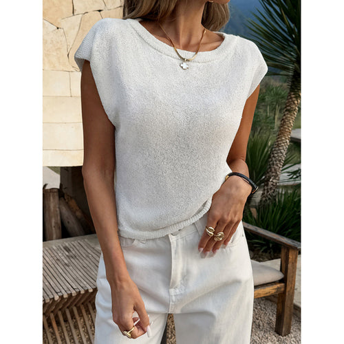 Damen Lässiges Strickoberteil mit überschnittenen Schultern und angenehm weichem Material Skovae