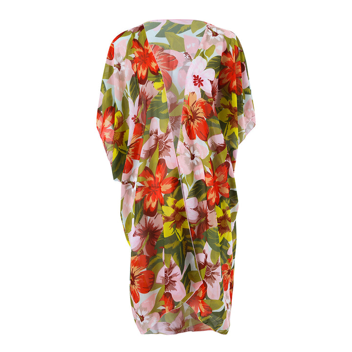 Dame Én-delt Badedragt med blomstret Ruffle-design og moderne Cut-Out Stilla