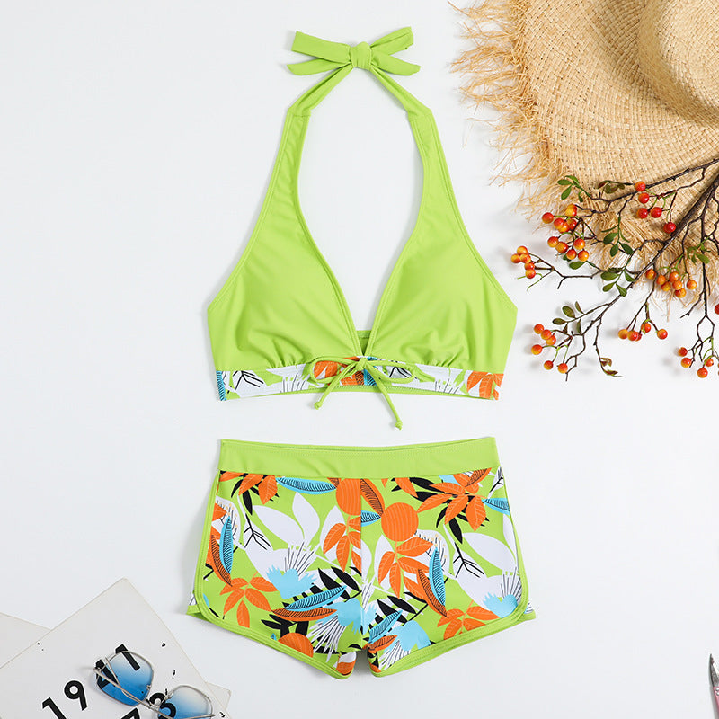 Dame Sporty bikini sæt med blomsterdesign Skovae