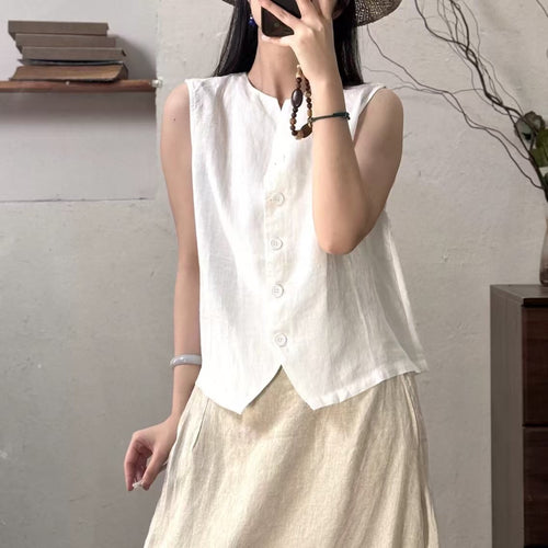 Femme Button-Up Linned Vest Stilla