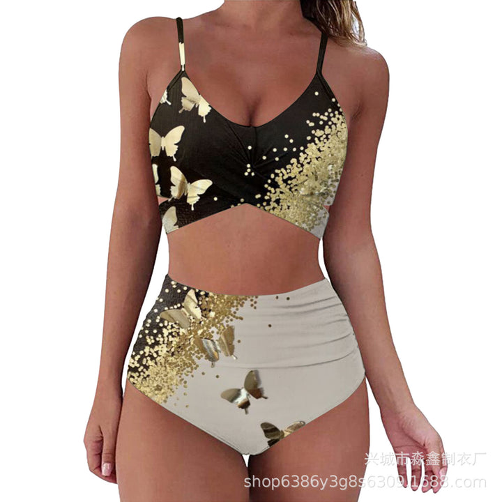 Dame Crop-Top bikini sæt med flettet design Skovae