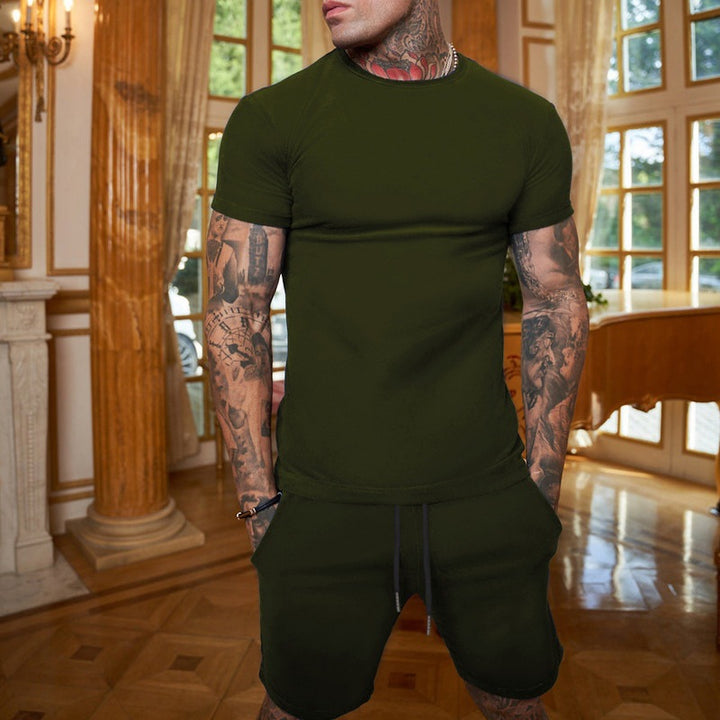 Herrer sporty T-shirt og shorts sæt Stilla