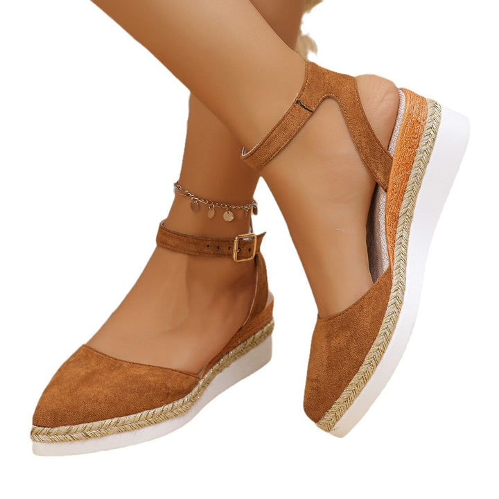 Dame kile-sandaler med trendy jute-sål og elegant remdesign Stilla