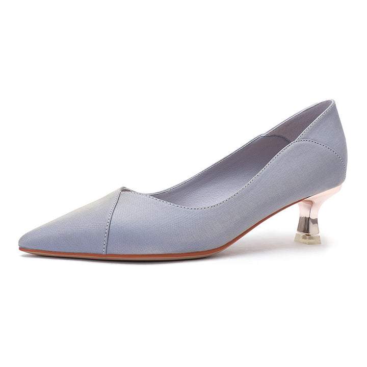 Dame Elegant Spidseskohæl Pump med Unik Metal Accent Stilla