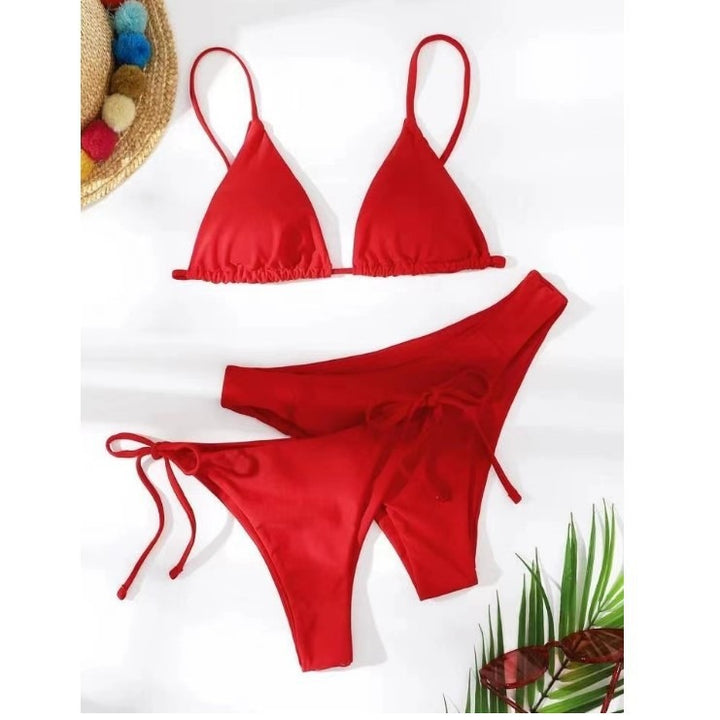 Femme justerbart trekants-bikini-sæt Stilla1750243391