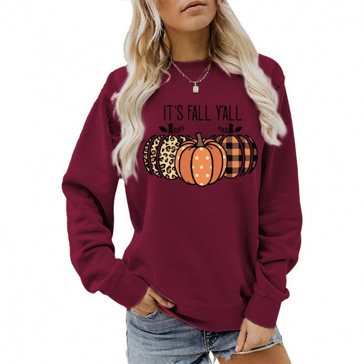 Kvinders sweatshirt med legesyg efterårs motiv og behagelig pasform Skovae