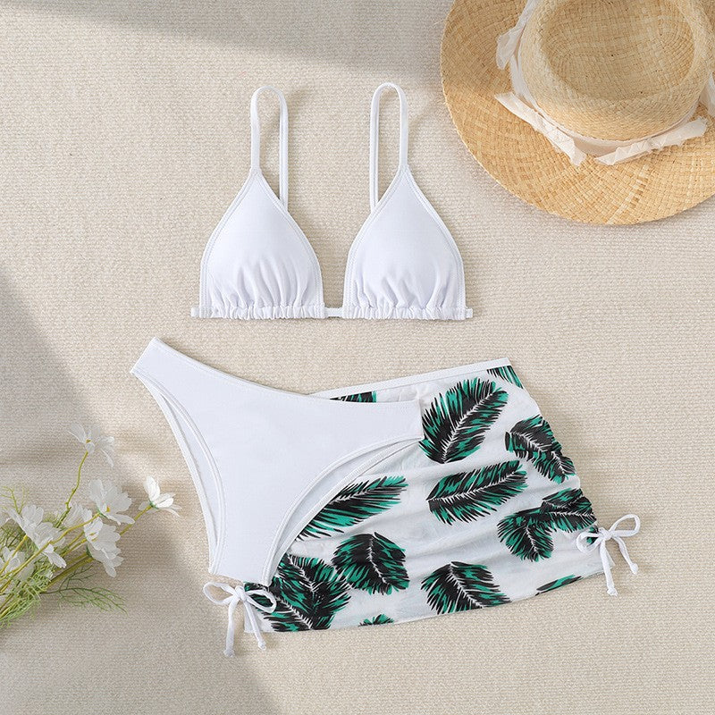 Dame bikini sæt med fint indpakningsskørt og smart bralette top Stilla