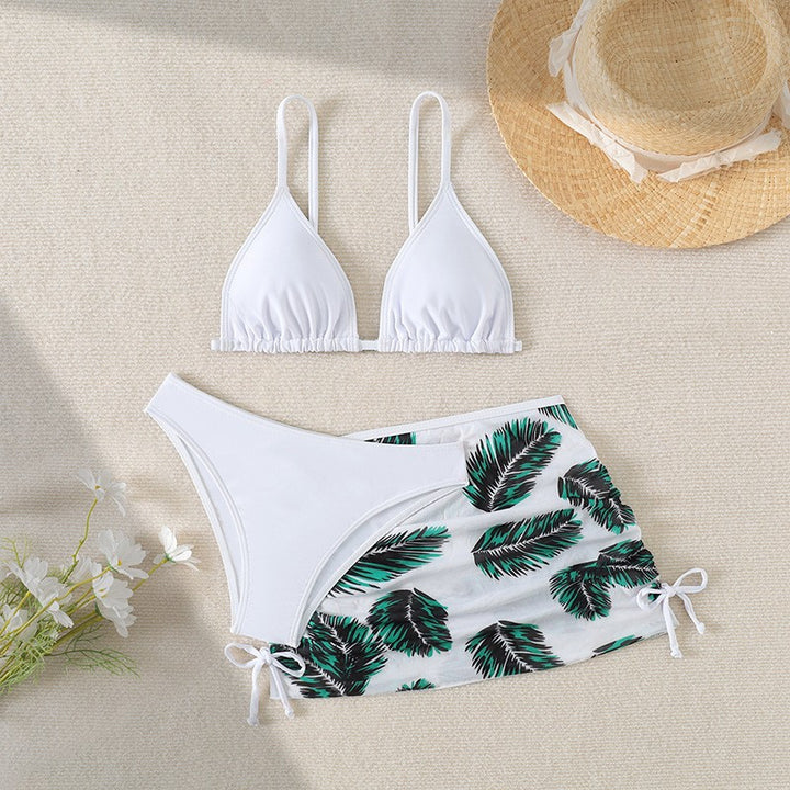 Dame bikini sæt med fint indpakningsskørt og smart bralette top Stilla