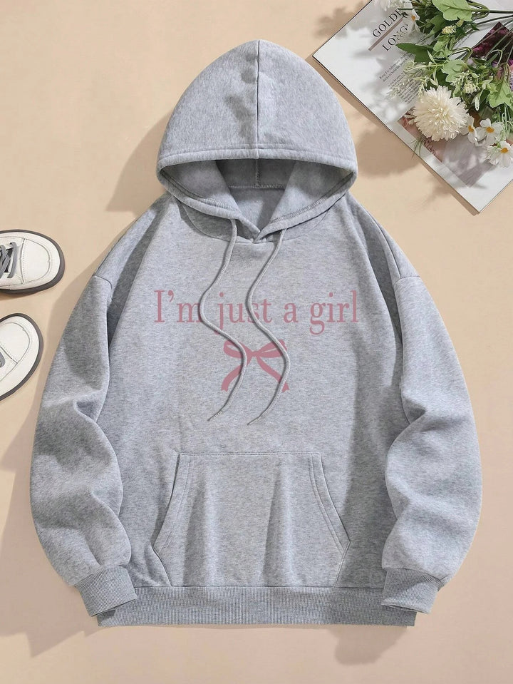 Kvinders hoodie med moderne print og klassisk snit Stilla