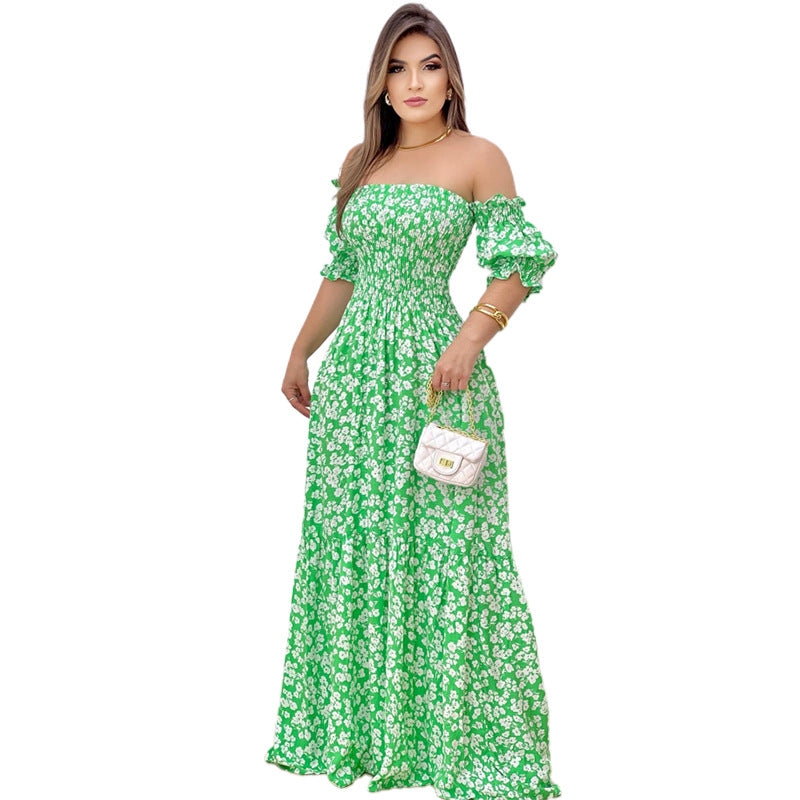 Damer Airy Maxi Kjole med Off-Shoulder Design og Ruffle Detaljer Stilla