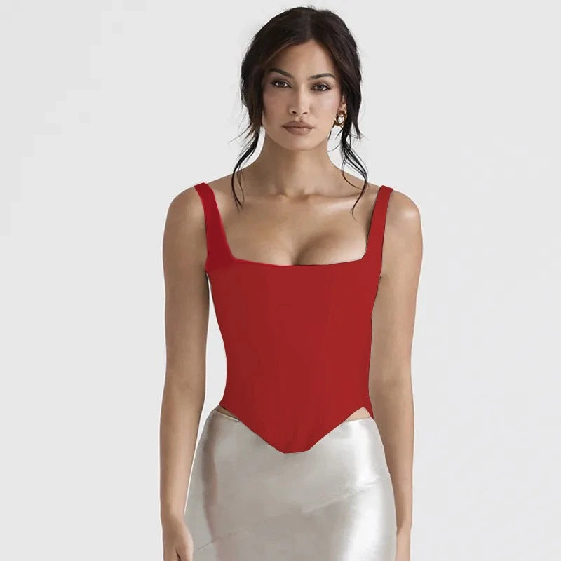 Skovae | Fairy Pink Satin Longline Korselet