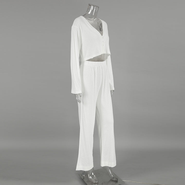 Damer behagelig cropped sweater og yderligere bukser sæt Stilla