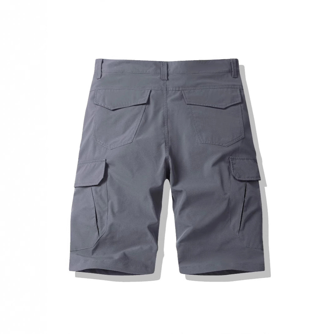 Herre multifunktionelle Cargo-Shorts med praktiske sidelommer og elastisk talje Stilla