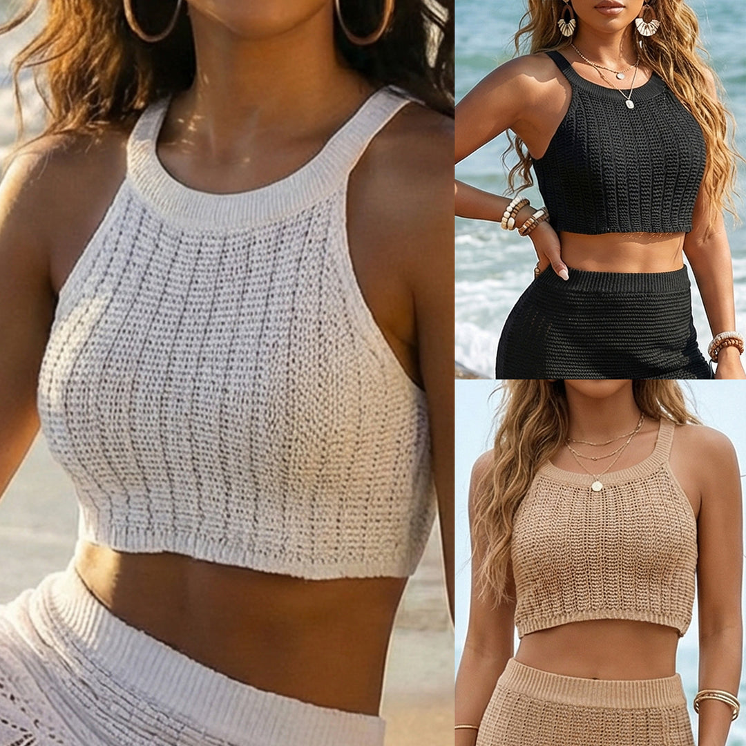 Dame hæklede crop-top med kvalitets, åndbart materiale Skovae