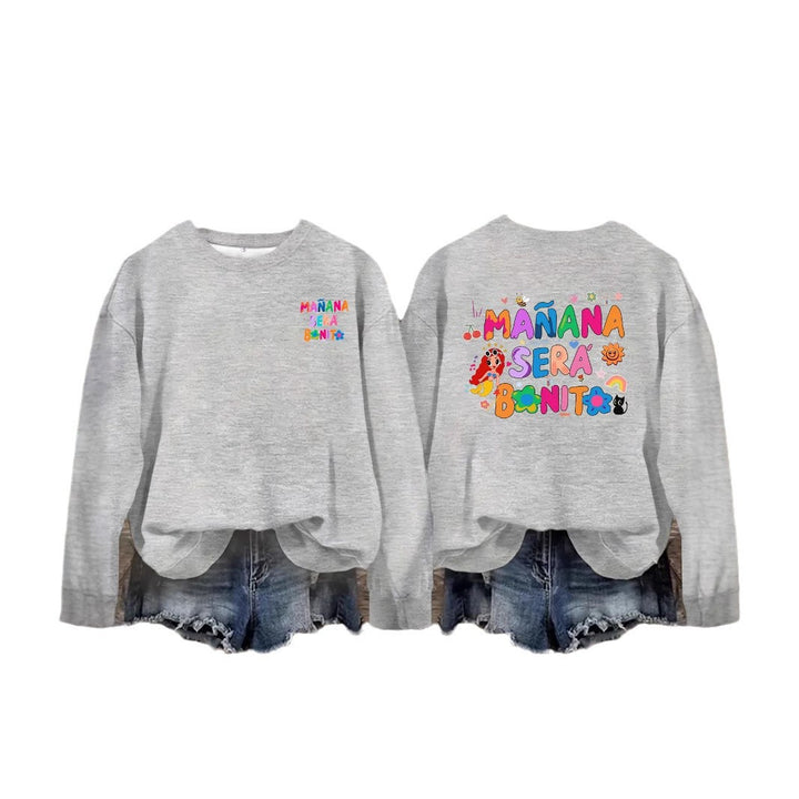 Kvinders sweatshirt med legende farverig print og afslappet pasform Stilla