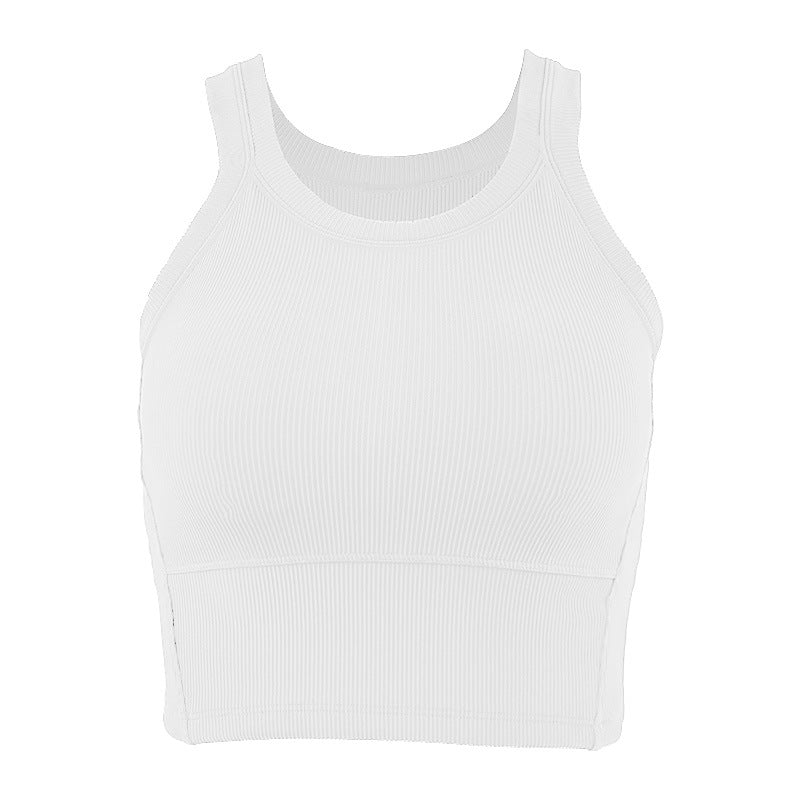 Dame sporty rib crop top med åndbare indlæg Stilla