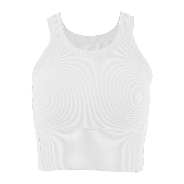 Dame sporty rib crop top med åndbare indlæg Stilla