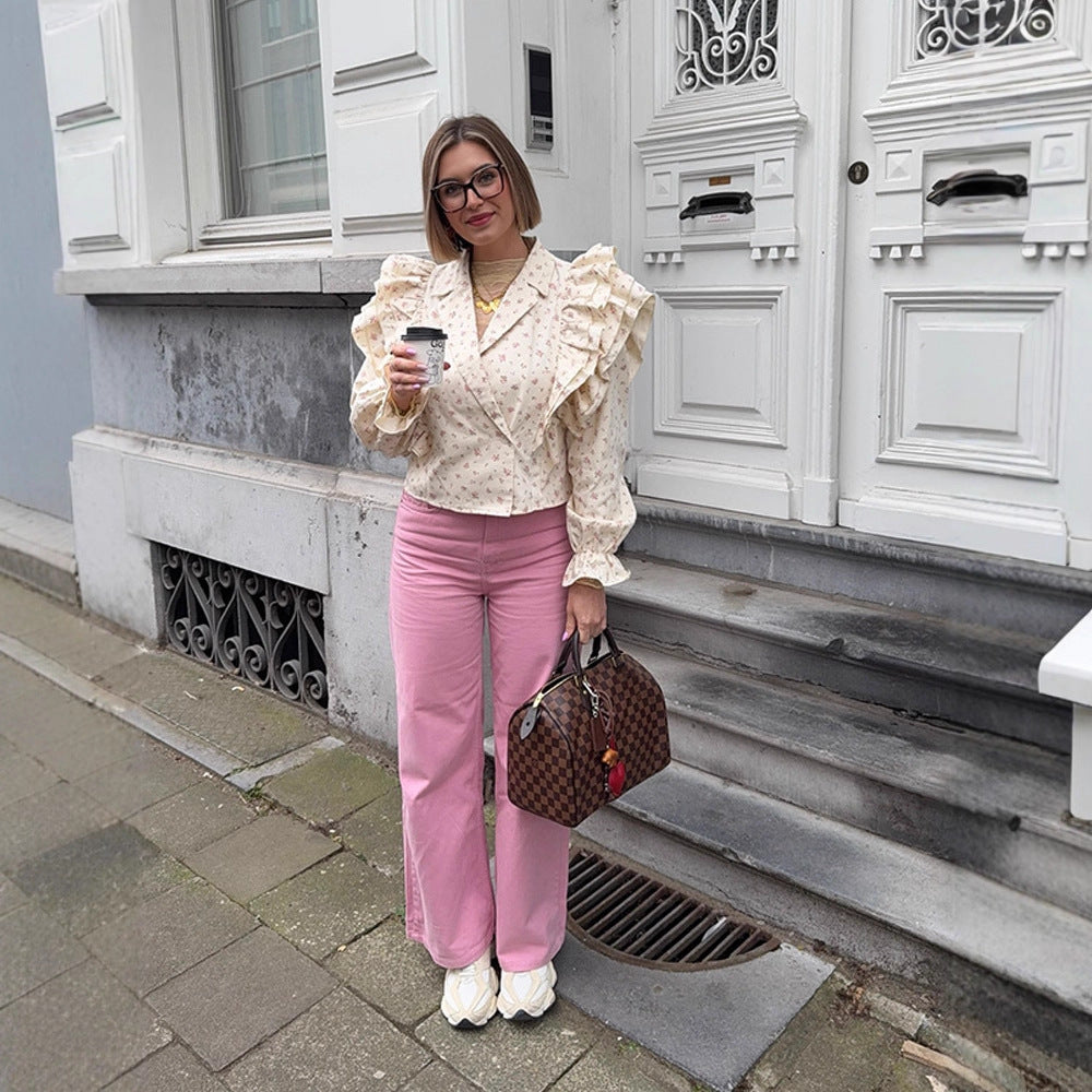 Dame Blazer med Rüschen Stilla