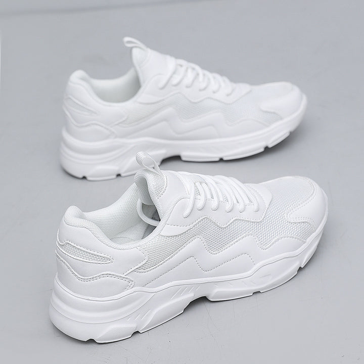 Unisex nan Plateau-sneaker med åndbart mesh-obermateriale, polstret hælkappe og profileret gummisål Skovae