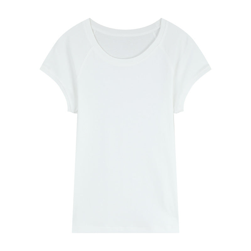 Dame Sporty Kortærmet T-shirt med Kontrastbånd Stilla