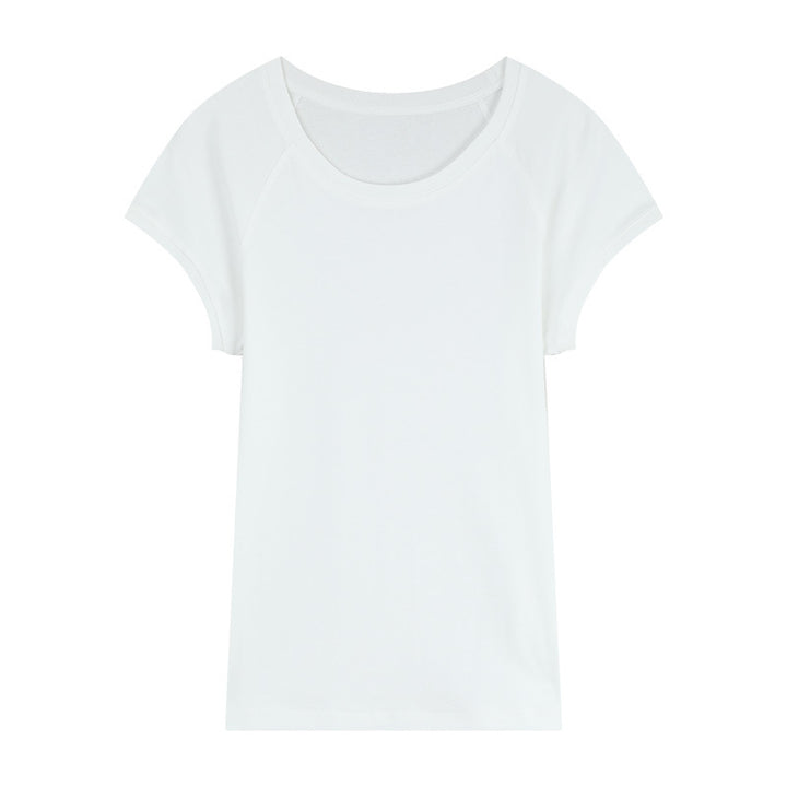 Dame Sporty Kortærmet T-shirt med Kontrastbånd Stilla