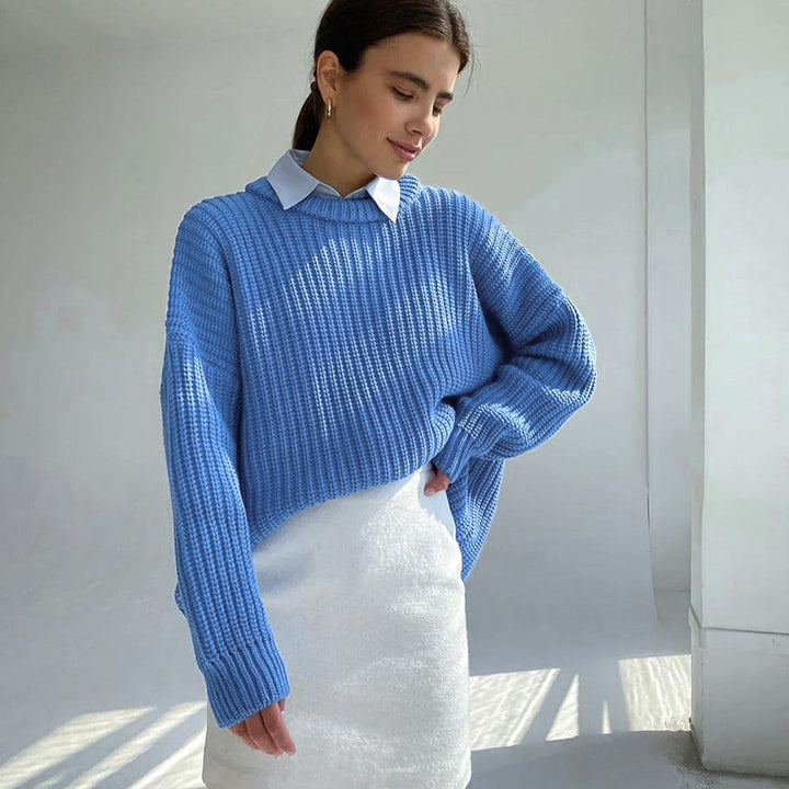 Femme Chunky Strik Afslappet Ærme Sweater Stilla
