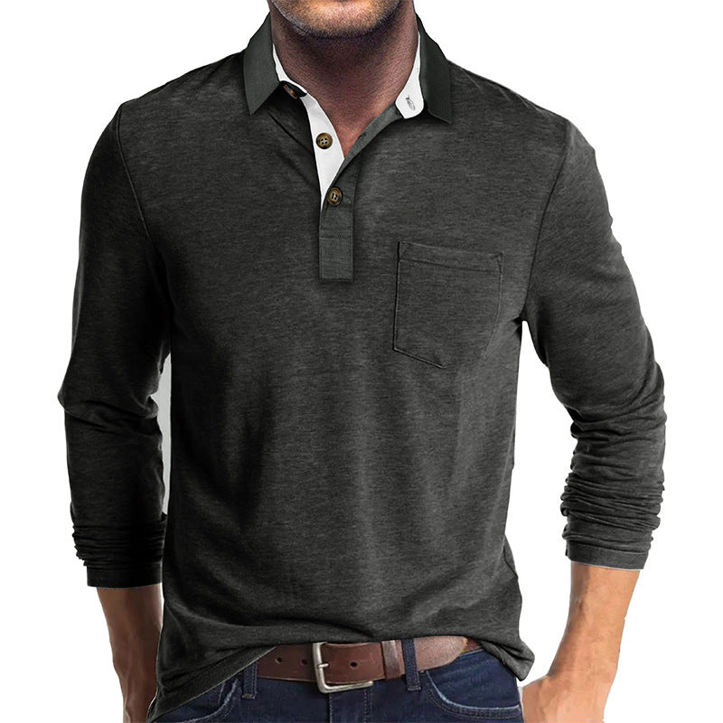 Herrer Langærmet Poloshirt Stilla