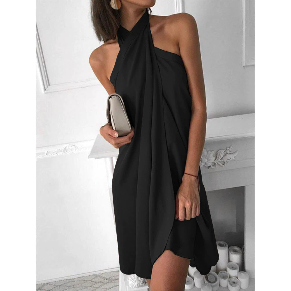 Dame Sommerlig Wrap Kjole med asymmetrisk kant og smart stropdesign Stilla