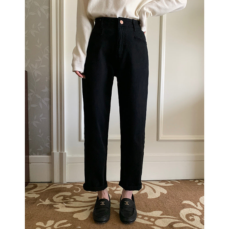 Dame High-Waist Jeans med klassisk skæring og moderne, elastisk talje Stilla