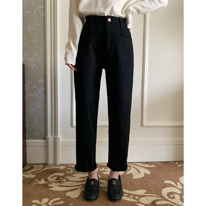 Dame High-Waist Jeans med klassisk skæring og moderne, elastisk talje Stilla