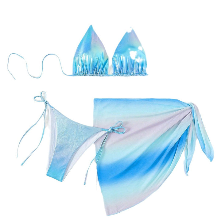 Dame Triangel-Bikini med legesyg indpakningsnederdel Skovae