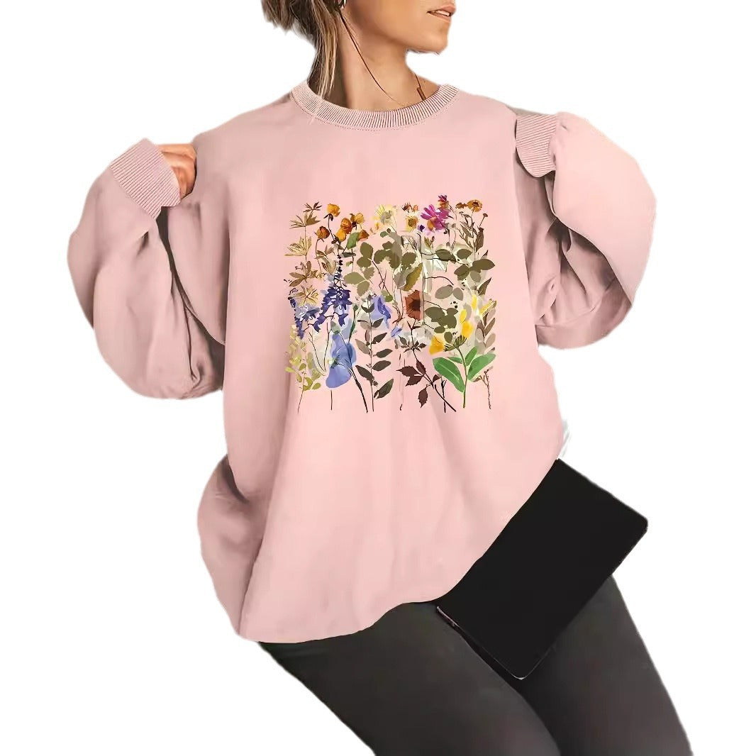 Kvinders sweatshirts med blomstermotiver og komfortabel pasform Stilla