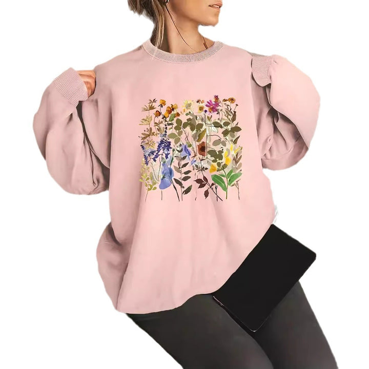 Kvinders sweatshirts med blomstermotiver og komfortabel pasform Stilla