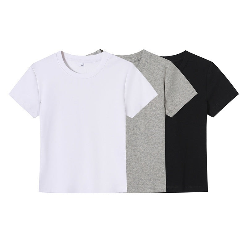 Damer Basic T-shirt med rund halsudskæring og åndbart materiale Skovae