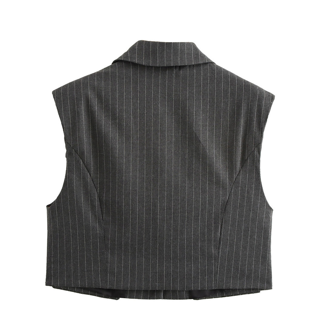 Femme skræddersyet nålestreg blazer vest Stilla