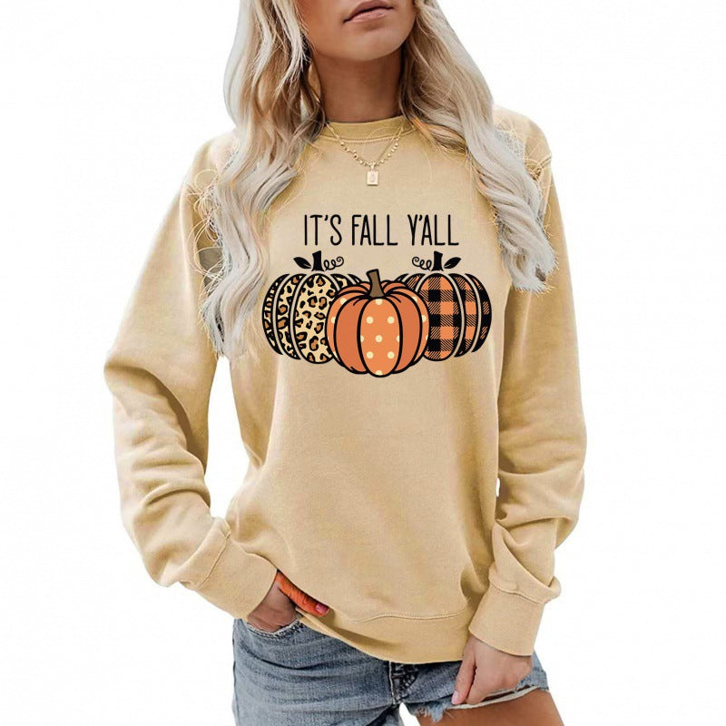 Kvinders sweatshirt med legesyg efterårs motiv og behagelig pasform Skovae
