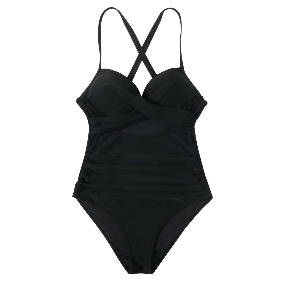Femme Cut-Out Krydsryg Énstyks Badedragt Stilla