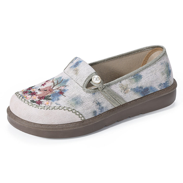 Femme broderet afslappet slippers Stilla