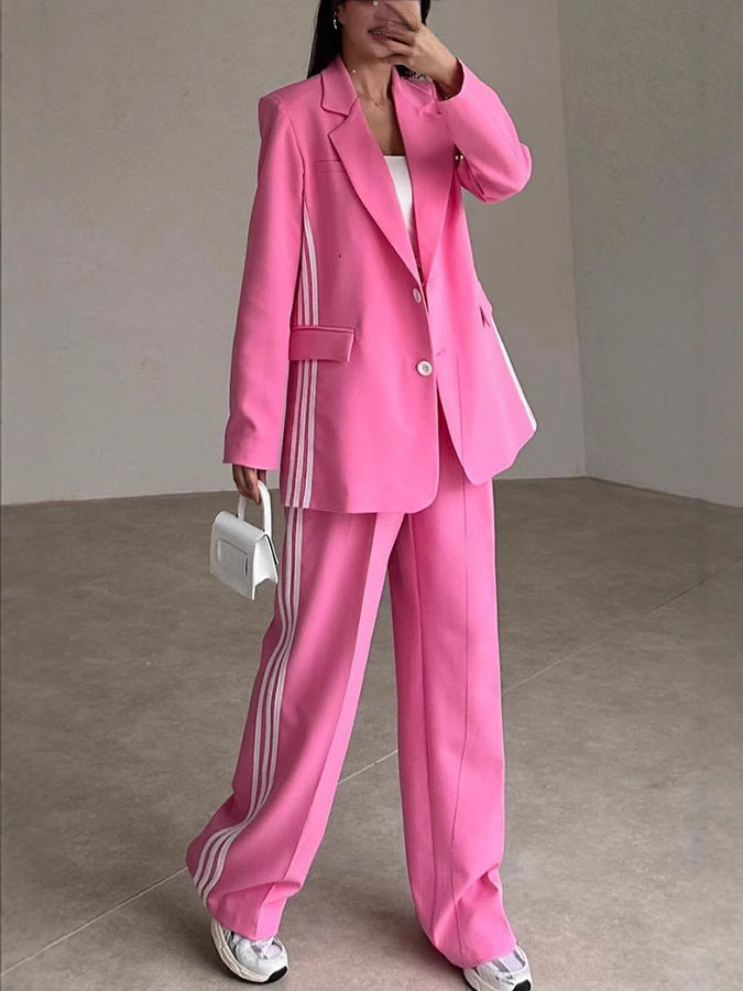 Dames elegant blazer ensemble med sporty accenter Stilla