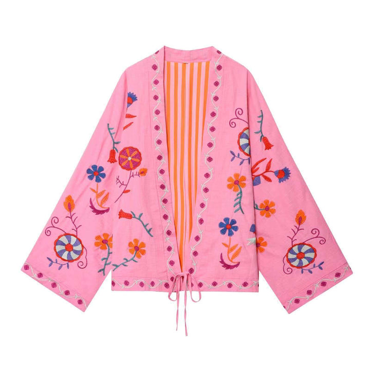 Damer Elegant, broderet Kimono Jakke Stilla