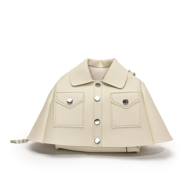 Femme Chic Fauxlæder Mini Jakke Håndtaske Stilla