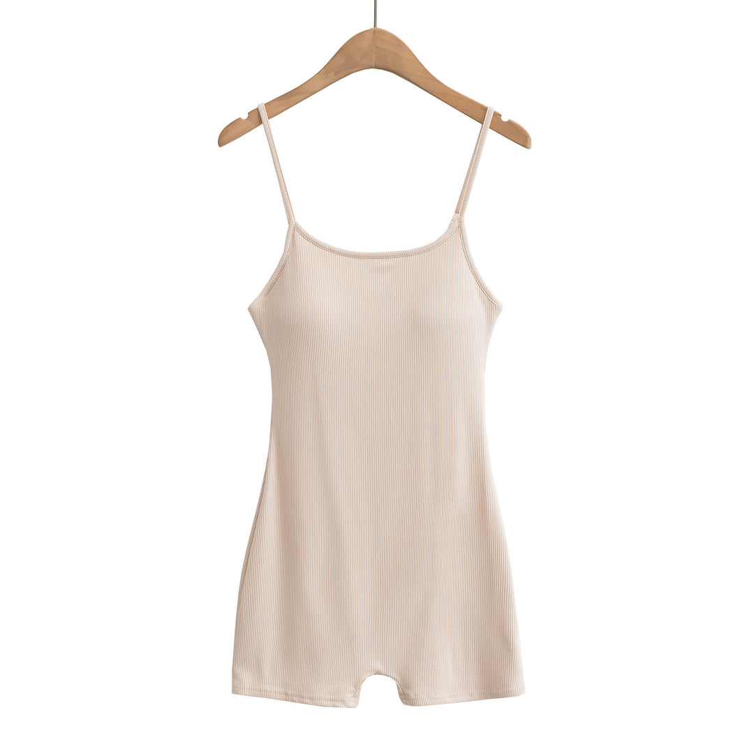 Dame ærmeløs jumpsuit med justerbare stropper og elastisk materiale Stilla