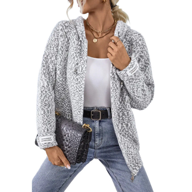 Femme Cozy Boucle Strik Hoodie Stilla